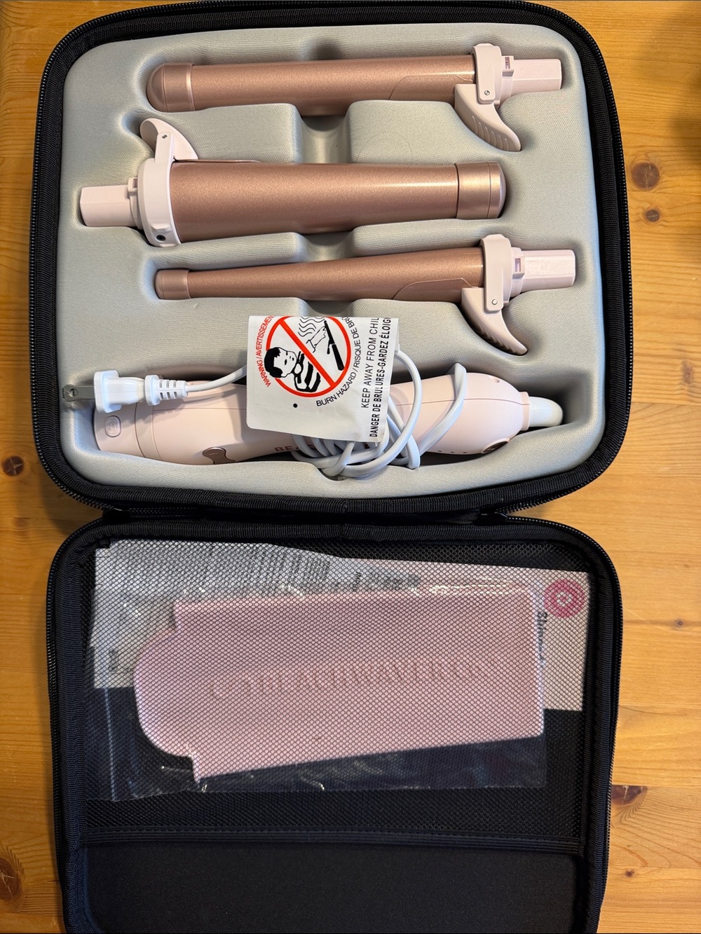 The Beachwaver Co. 3-Piece Curling Wand Set - Rose Gold & Pink